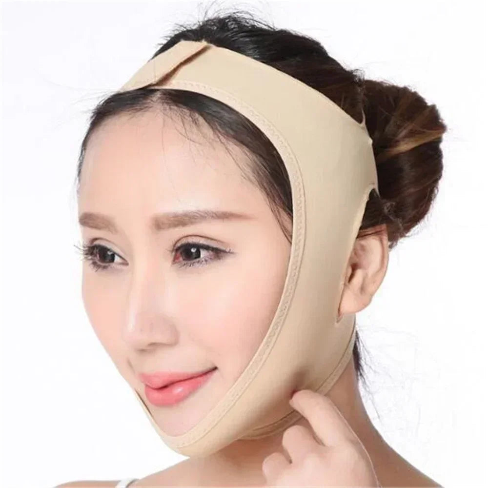 Elastic V-Line Face Slimming Bandage and Chin Lifting Strap for Women – Face Shaper, Cheek Lift, and Skin Care Facial Massage Tool