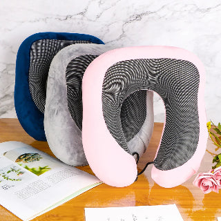 Memory Foam Car Neck Pillow โ Soft U-Shaped Travel Cushion for Cervical Support. Ergonomic Neck Rest Pad for Comfort and Interior Car Accessories
