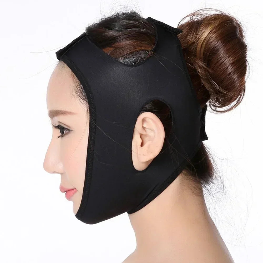 Elastic V-Line Face Slimming Bandage and Chin Lifting Strap for Women – Face Shaper, Cheek Lift, and Skin Care Facial Massage Tool