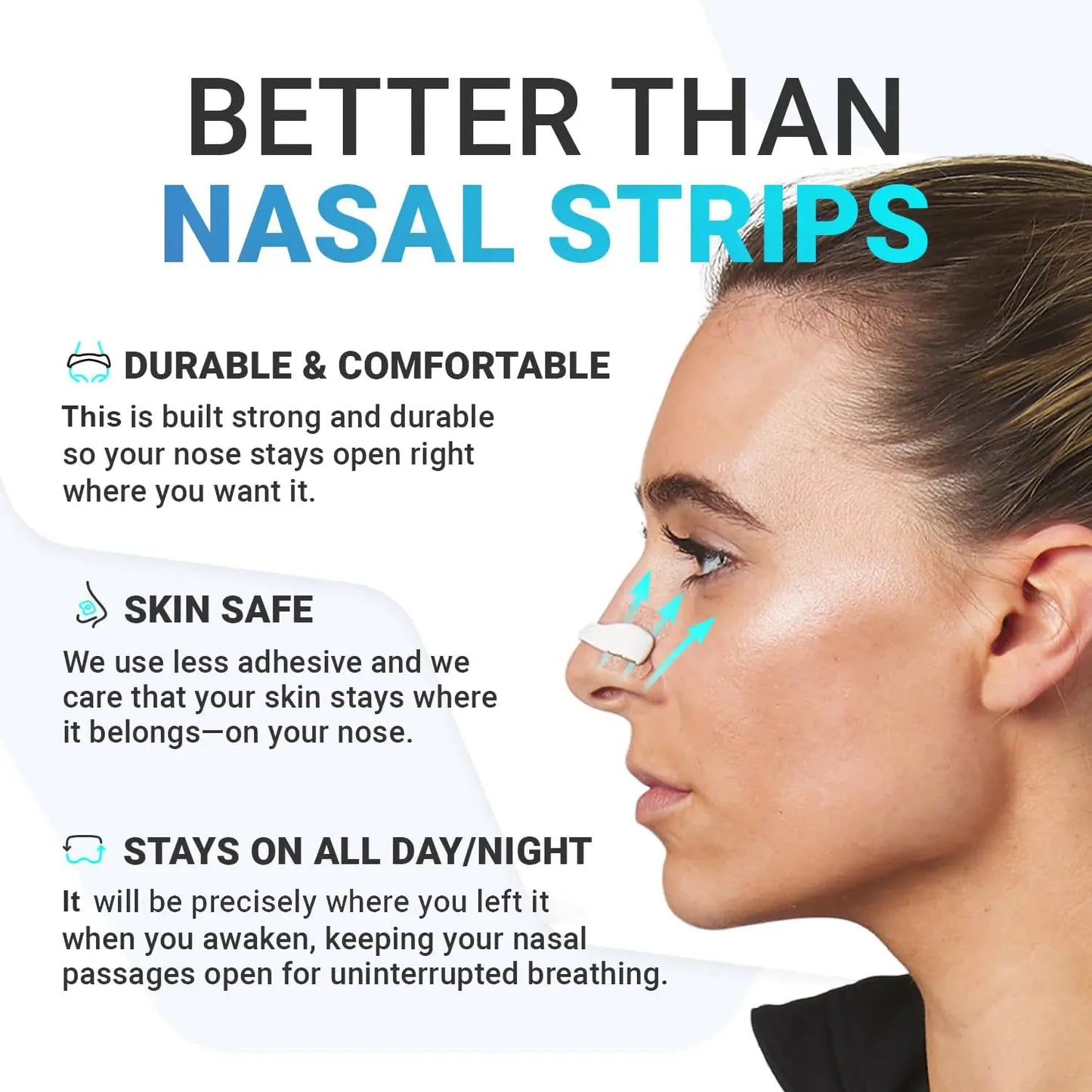 Sports Nasal Dilator Starter Kit – Magnetic Nasal Strips and Nose Breathing Dilators to Reduce Snoring and Improve Sleep
