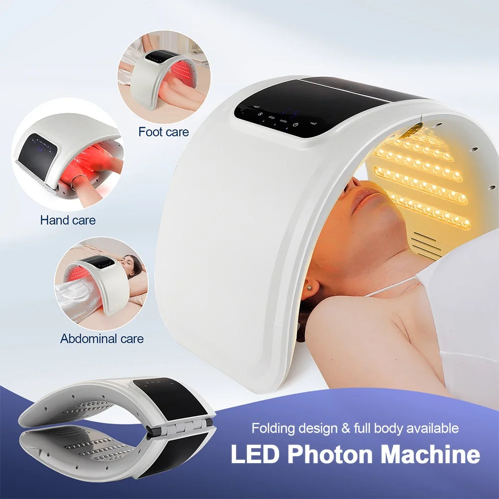 7-Color LED Light Therapy Face Mask PDT Machine with – Photon Skin Rejuvenation for Facial and Body Care with Nano Spray Technology