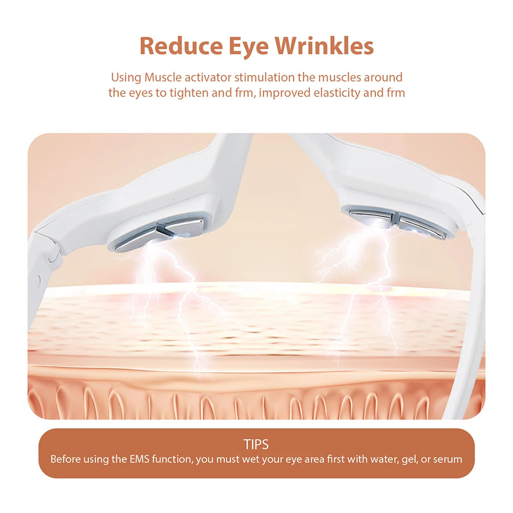 Rechargeable Eye Massager Device for Puffy Eyes, Dark Circles, Eye Bag Removal and Skin Rejuvenation