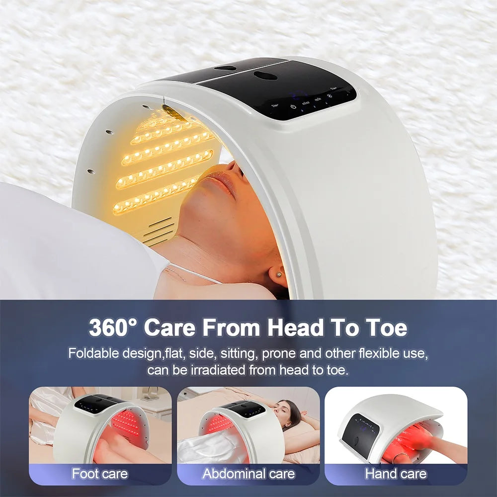 7-Color LED Light Therapy Face Mask PDT Machine with – Photon Skin Rejuvenation for Facial and Body Care with Nano Spray Technology
