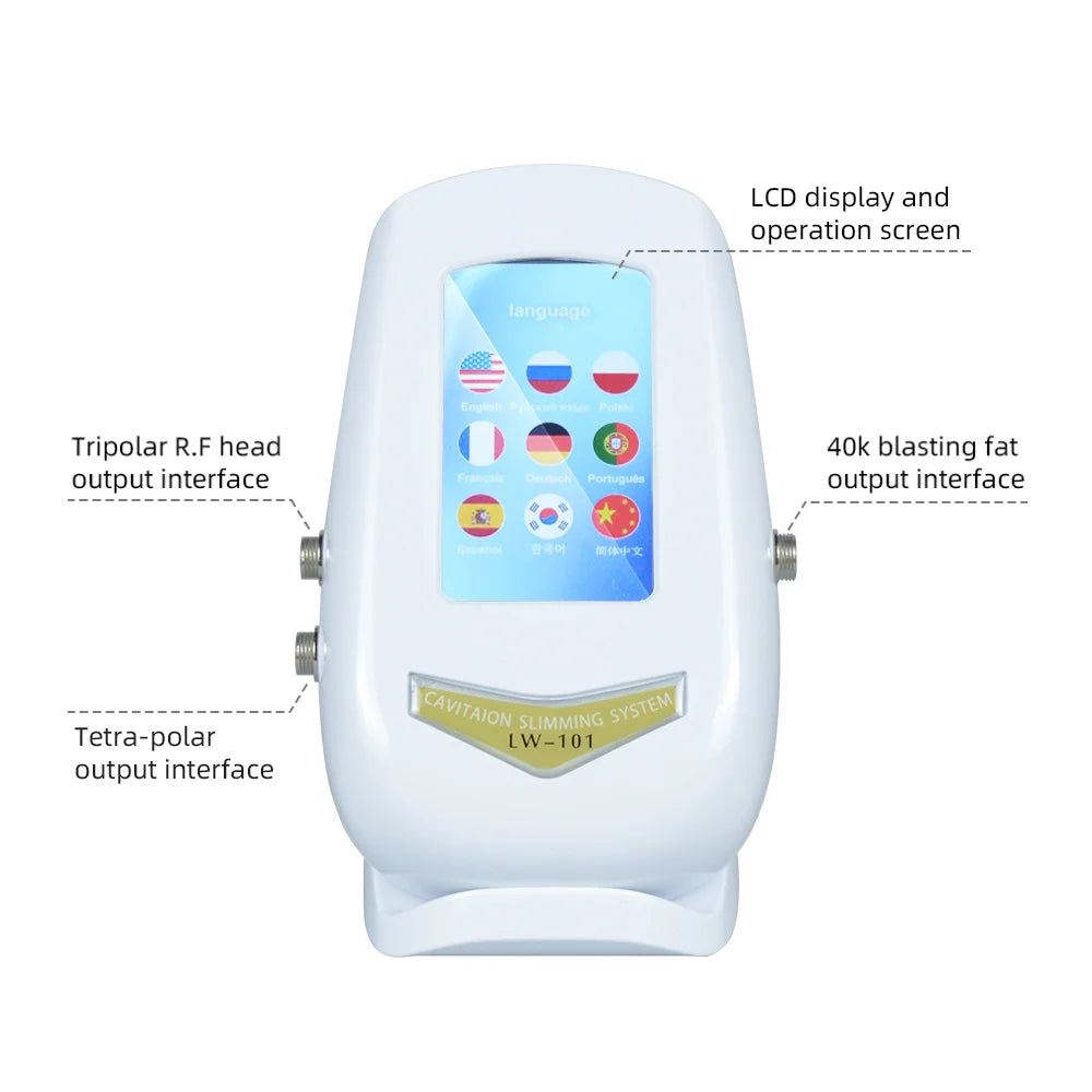 40K 4-in-1 Cavitation Ultrasonic Body Slimming Machine – Vacuum Beauty Device for Skin Tightening, Face Lifting, and Advanced Facial Massage & Skin Care