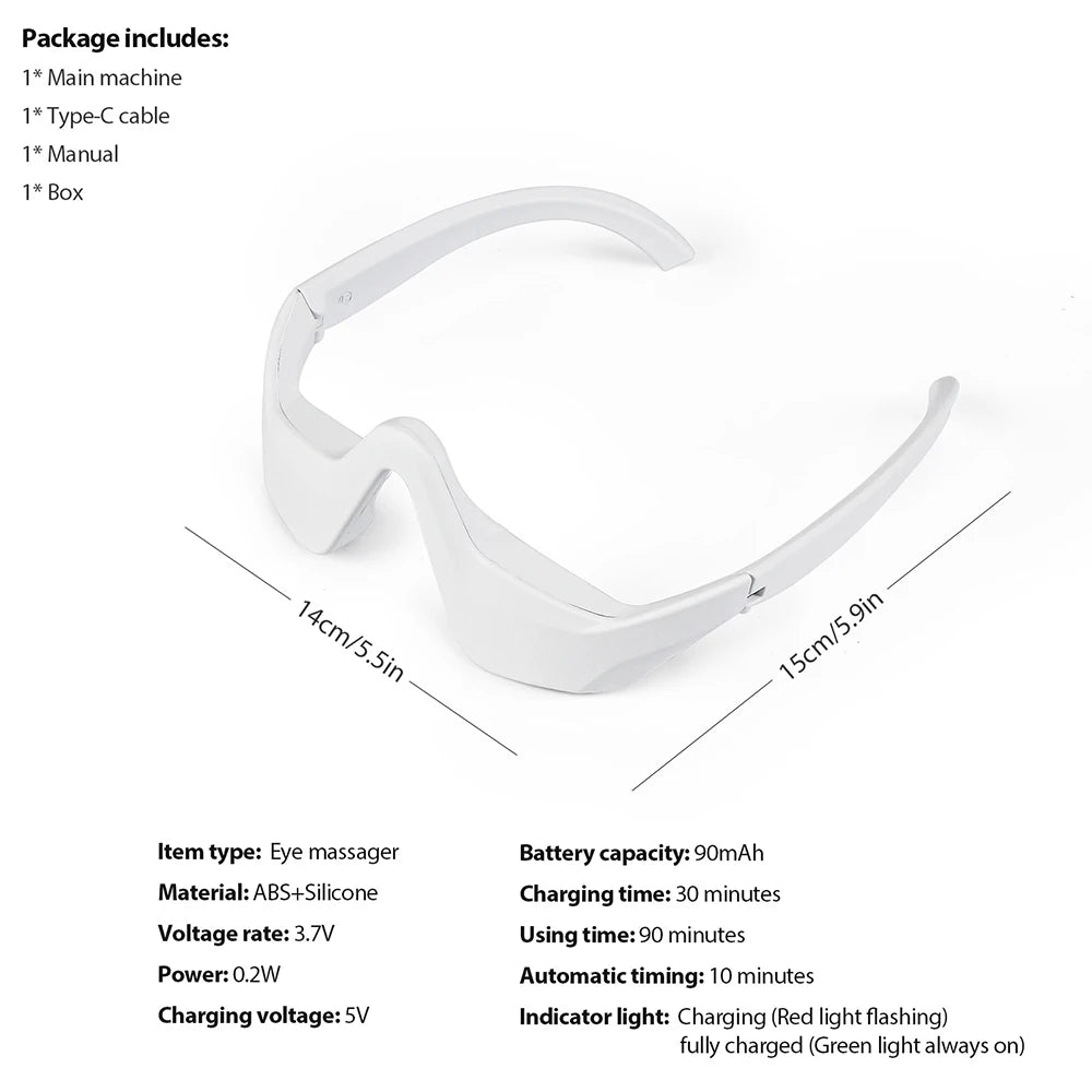 Rechargeable Eye Massager Device for Puffy Eyes, Dark Circles, Eye Bag Removal and Skin Rejuvenation