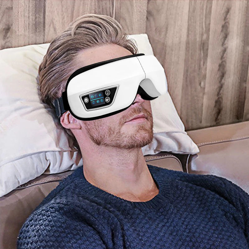 Foldable Eye Massager with Warm Vibration and Bluetooth Music for Relaxation & Fatigue Relief