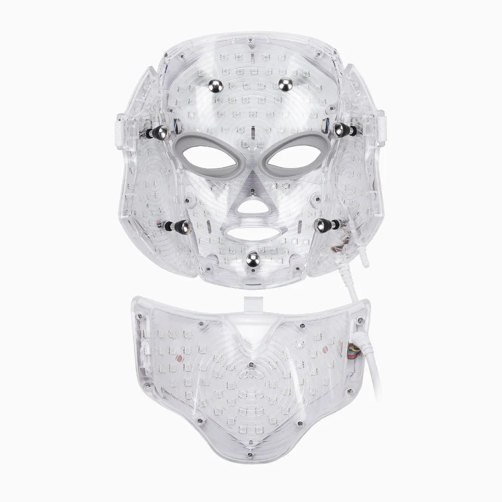 7-Color LED Facial Mask with Neck Light – Skin Rejuvenation, Anti-Acne, and Face Lifting Beauty Device