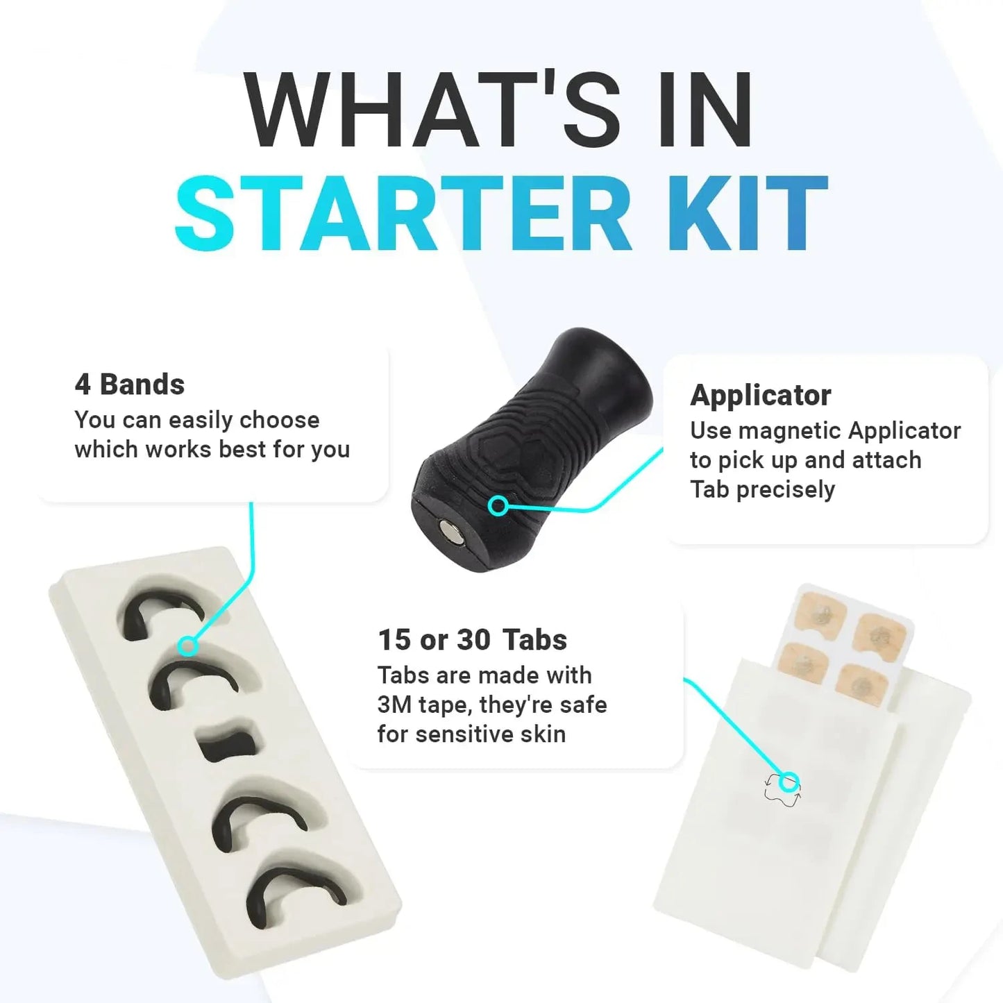 Sports Nasal Dilator Starter Kit – Magnetic Nasal Strips and Nose Breathing Dilators to Reduce Snoring and Improve Sleep