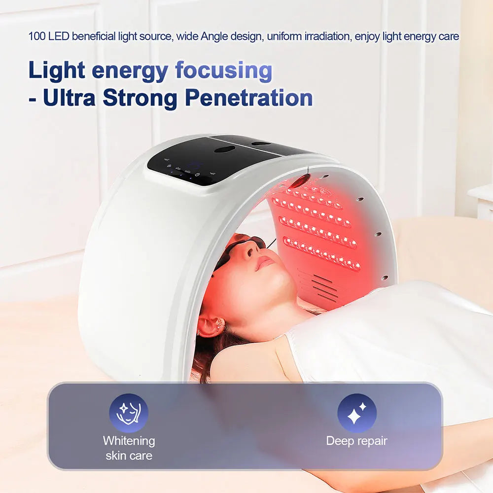 7-Color LED Light Therapy Face Mask PDT Machine with – Photon Skin Rejuvenation for Facial and Body Care with Nano Spray Technology