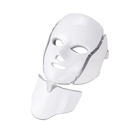 7-Color LED Facial Mask with Neck Light – Skin Rejuvenation, Anti-Acne, and Face Lifting Beauty Device