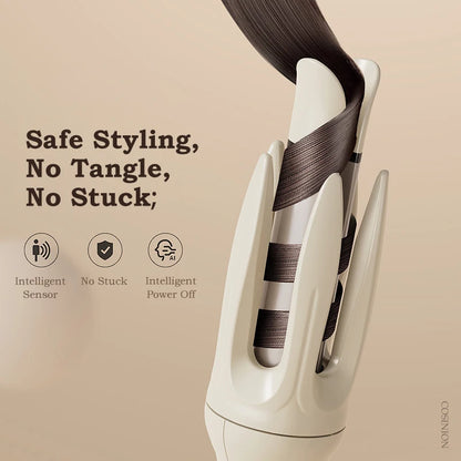 28 mm Automatic Negative Ion Ceramic Curling Iron Hair Curler for Rotating Curls and Waves – Anti-Tangle Electric Hair Styler for Smooth, Long-Lasting Curls for Home Use