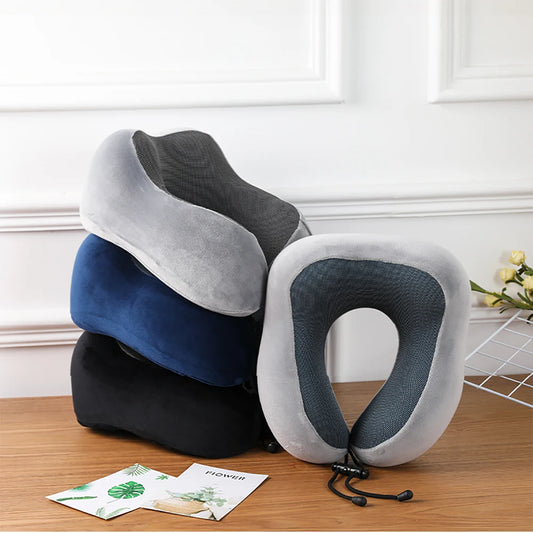 Memory Foam Car Neck Pillow – Soft U-Shaped Travel Cushion for Cervical Support. Ergonomic Neck Rest Pad for Comfort and Interior Car Accessories