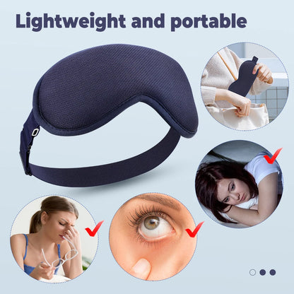 3D Electric Steam Eye Mask – 3-Level Hot Compress with 6-Level Vibration Massage, Smart Timing, Constant Temperature, and Sleep Shading for Eye Relief and Relaxation