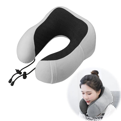 Memory Foam Car Neck Pillow – Soft U-Shaped Travel Cushion for Cervical Support. Ergonomic Neck Rest Pad for Comfort and Interior Car Accessories