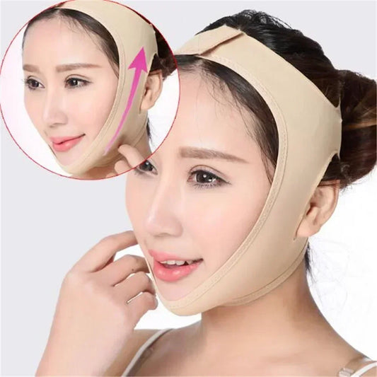 Elastic V-Line Face Slimming Bandage and Chin Lifting Strap for Women – Face Shaper, Cheek Lift, and Skin Care Facial Massage Tool