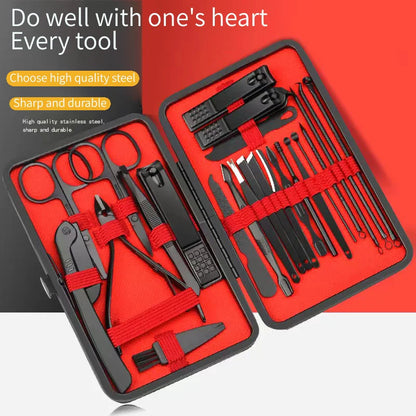 24-Piece Convenient Nail Clipper Set – Complete Manicure and Pedicure Kit with Nail Clippers, Trimmers, Pedicure Knife, and Ear Peeling Tool – Beauty Tools for Perfect Grooming
