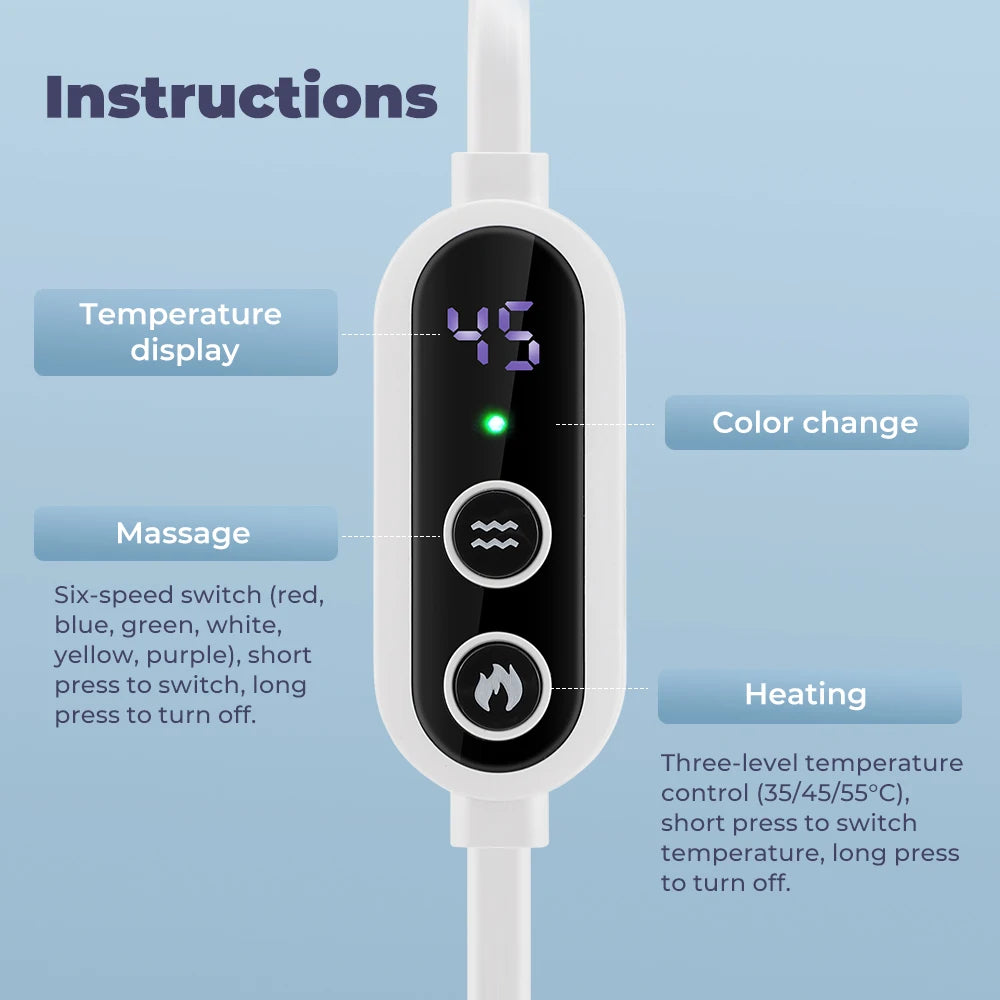 3D Electric Steam Eye Mask – 3-Level Hot Compress with 6-Level Vibration Massage, Smart Timing, Constant Temperature, and Sleep Shading for Eye Relief and Relaxation