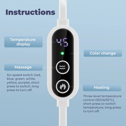 3D Electric Steam Eye Mask – 3-Level Hot Compress with 6-Level Vibration Massage, Smart Timing, Constant Temperature, and Sleep Shading for Eye Relief and Relaxation
