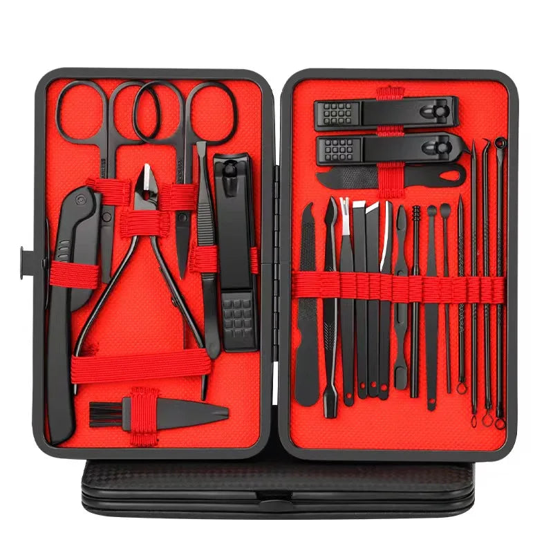 24-Piece Convenient Nail Clipper Set – Complete Manicure and Pedicure Kit with Nail Clippers, Trimmers, Pedicure Knife, and Ear Peeling Tool – Beauty Tools for Perfect Grooming
