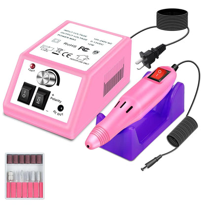 Professional Electric Nail Drill Machine – Low Noise Electric Nail Sander and File for Acrylic Nails, Gel Art, and Manicures