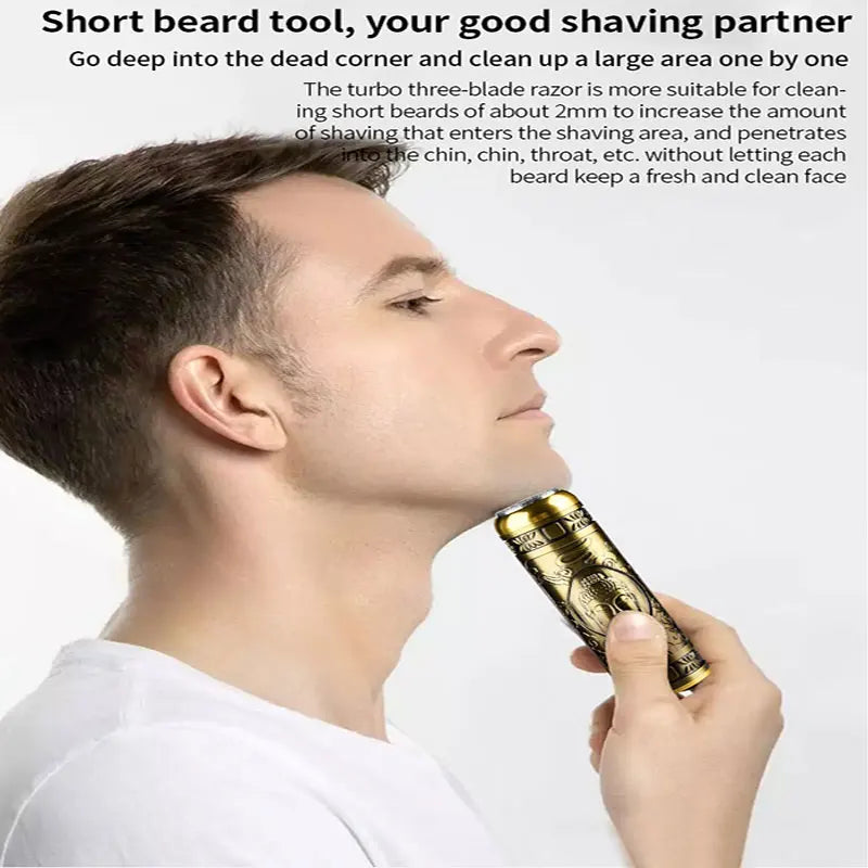 Mini Electric Waterproof Portable Barber Face Razor – USB Rechargeable Compact Shaver and Trimmer for Comfortable Grooming for Precision Shaving