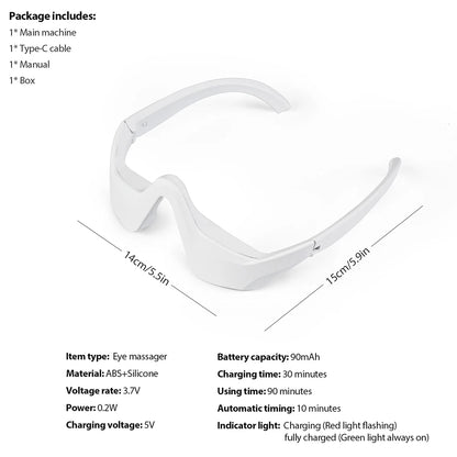 Rechargeable Eye Massager Device for Puffy Eyes, Dark Circles, Eye Bag Removal and Skin Rejuvenation