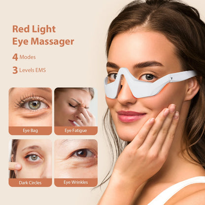 Rechargeable Eye Massager Device for Puffy Eyes, Dark Circles, Eye Bag Removal and Skin Rejuvenation