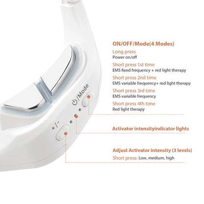 Rechargeable Eye Massager Device for Puffy Eyes, Dark Circles, Eye Bag Removal and Skin Rejuvenation
