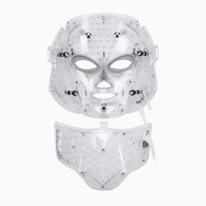 7-Color LED Facial Mask with Neck Light – Skin Rejuvenation, Anti-Acne, and Face Lifting Beauty Device