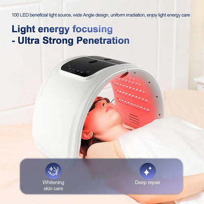 7-Color LED Light Therapy Face Mask PDT Machine with – Photon Skin Rejuvenation for Facial and Body Care with Nano Spray Technology