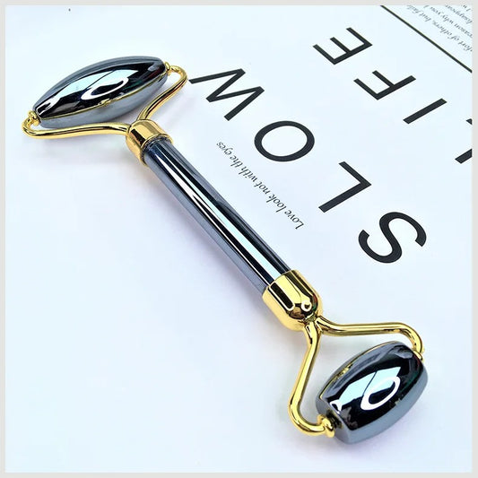 Power Terahertz Stone Gua Sha Scraper and  Roller – Facial Massage Tool for Beauty Care and Skin Rejuvenation. Perfect for Gua Sha Scraping and Relaxation